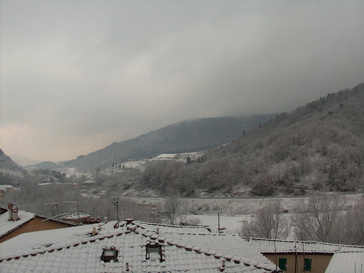 nevicata a molino del piano, comune di pontassieve, del 3 marzo 2005